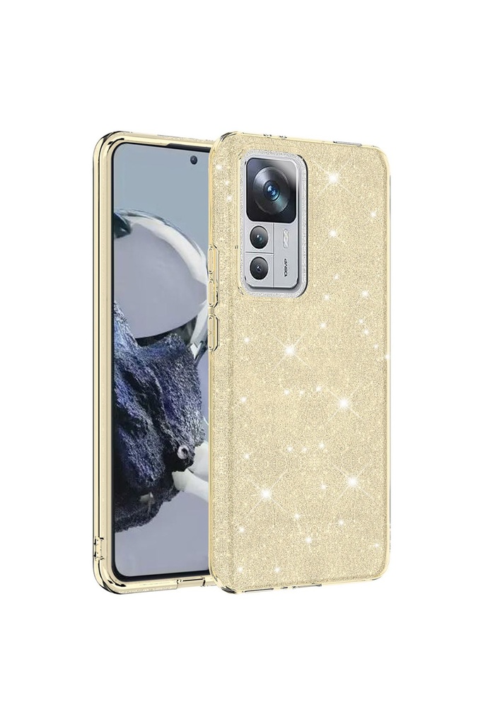 [RNZ-TA85781] Xiaomi Mi 12T Pro Uyumlu Kılıf Zore Shining Silikon (Gold)