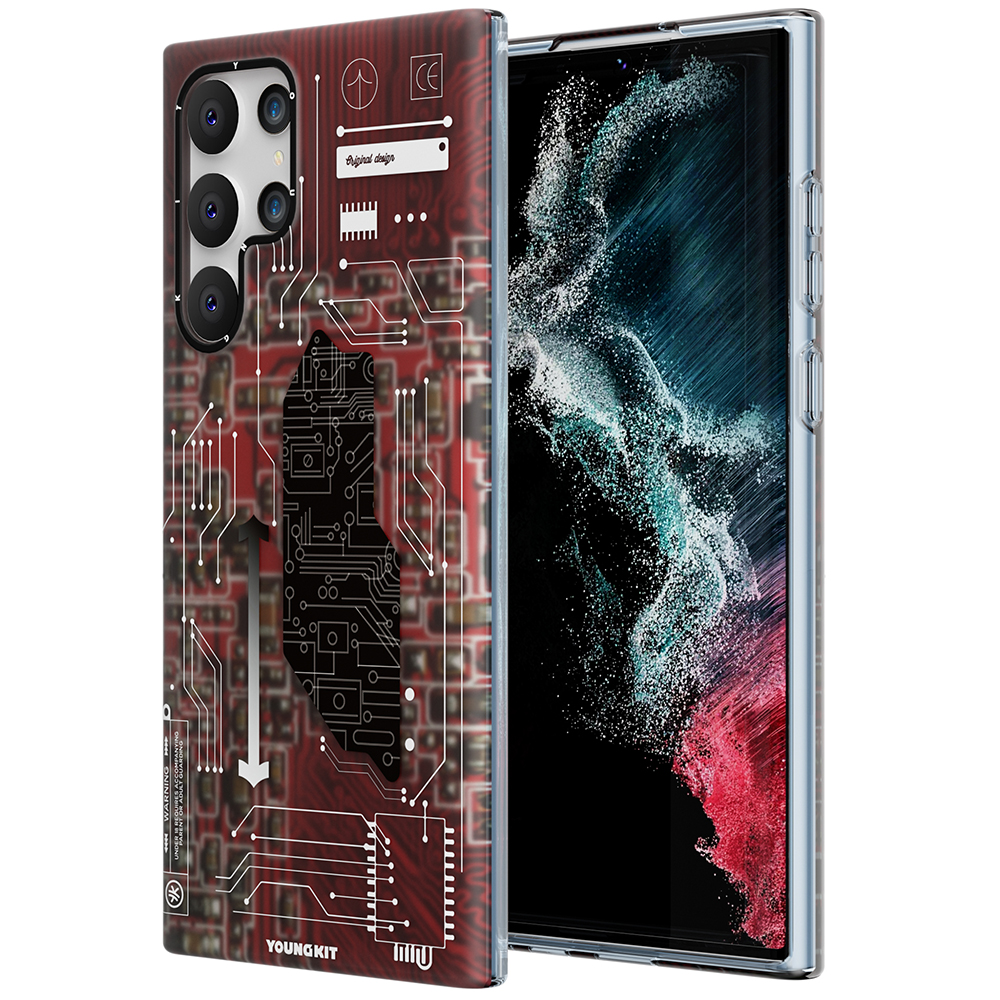 Samsung Galaxy S22 Ultra Uyumlu Kılıf YoungKit Technology Serisi Kapak