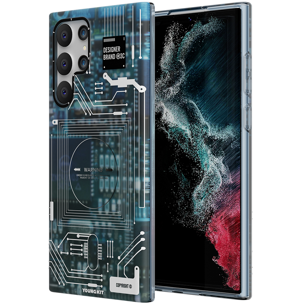 Samsung Galaxy S22 Ultra Uyumlu Kılıf YoungKit Technology Serisi Kapak