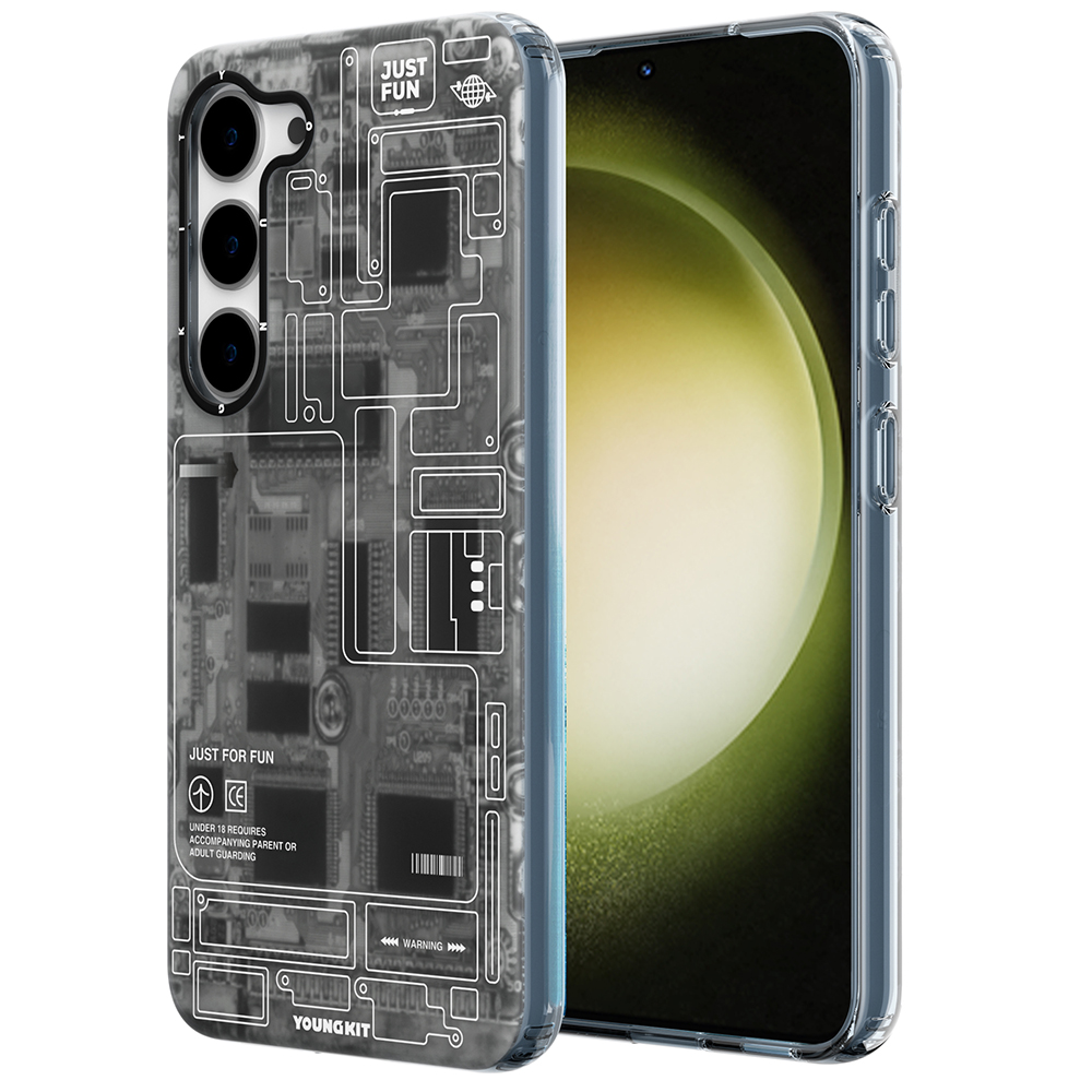 [RNZ-TA85920] Samsung Galaxy S23 Uyumlu Kılıf YoungKit Technology Serisi Kapak (Siyah)