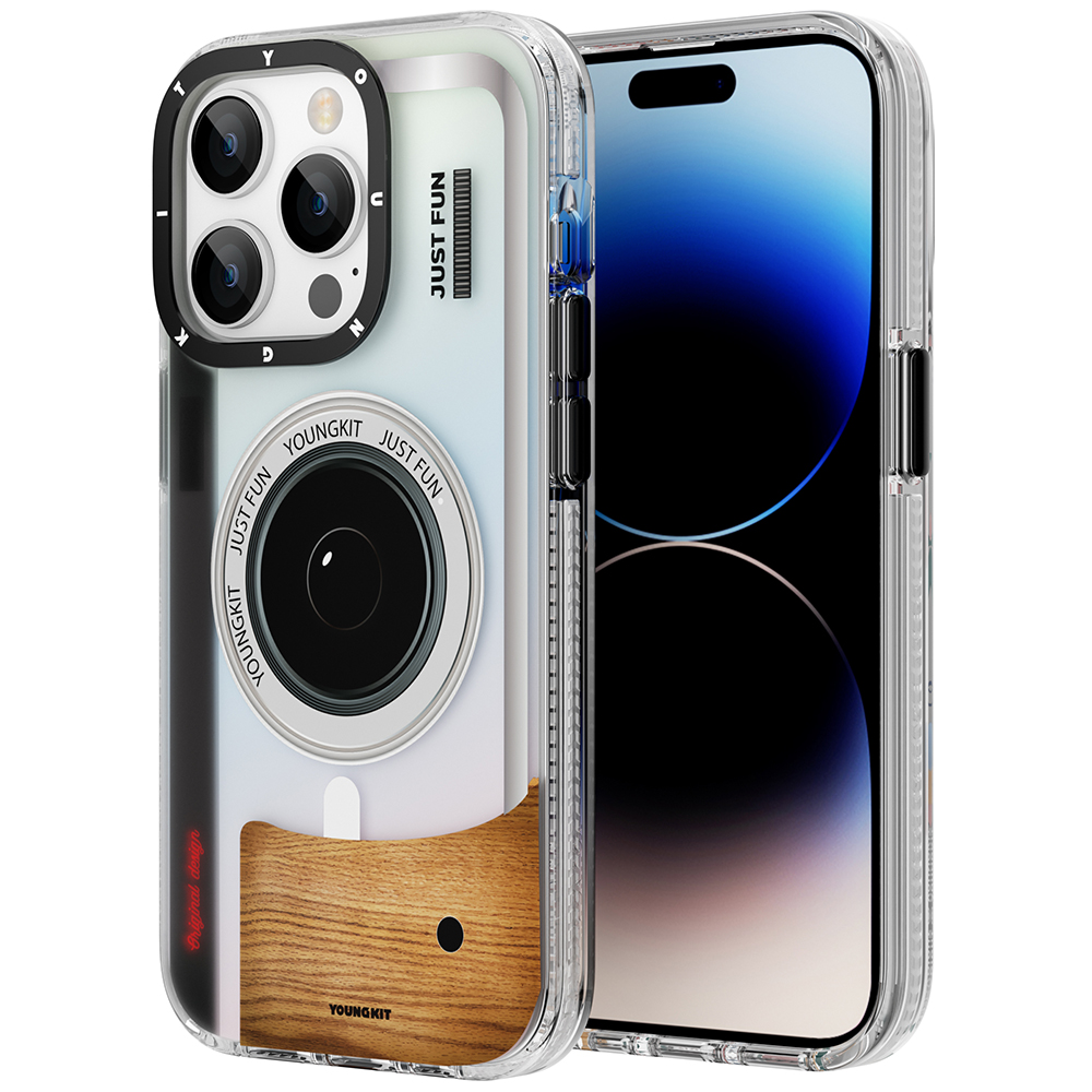 Apple iPhone 14 Pro Uyumlu Kılıf M-safe Şarj Özellikli Lens Figürlü YoungKit Art Film Serisi Kapak