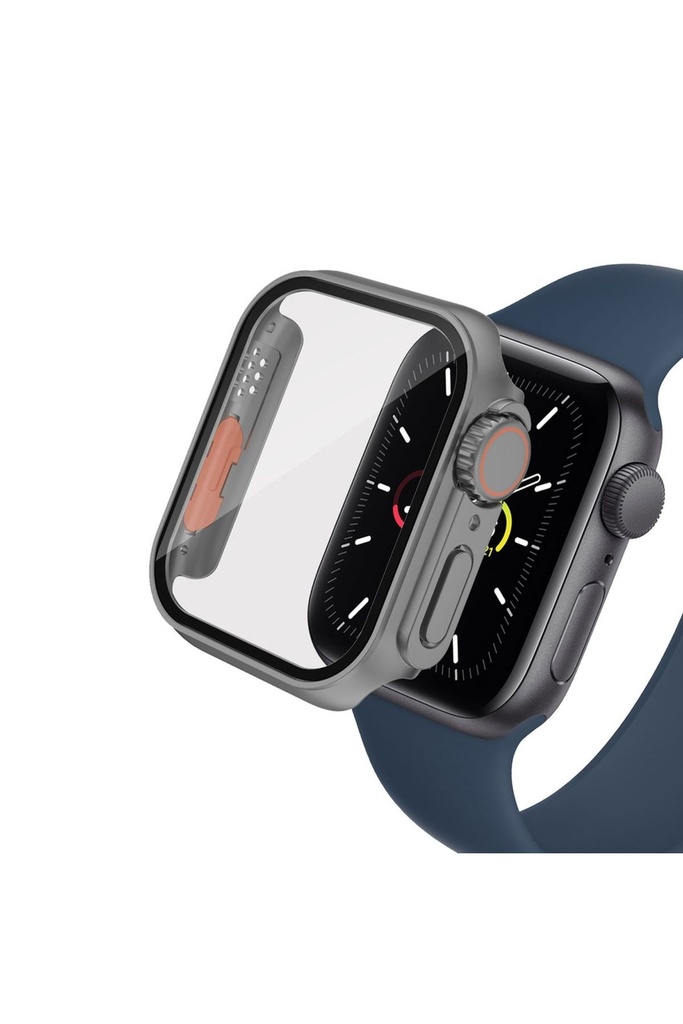 [RNZ-TA86570] Apple Watch 7-8 45mm - Watch Ultra 49mm Uyumlu Kasa Dönüştürücü ve Ekran Koruyucu Zore Watch Gard 26 (Gri)