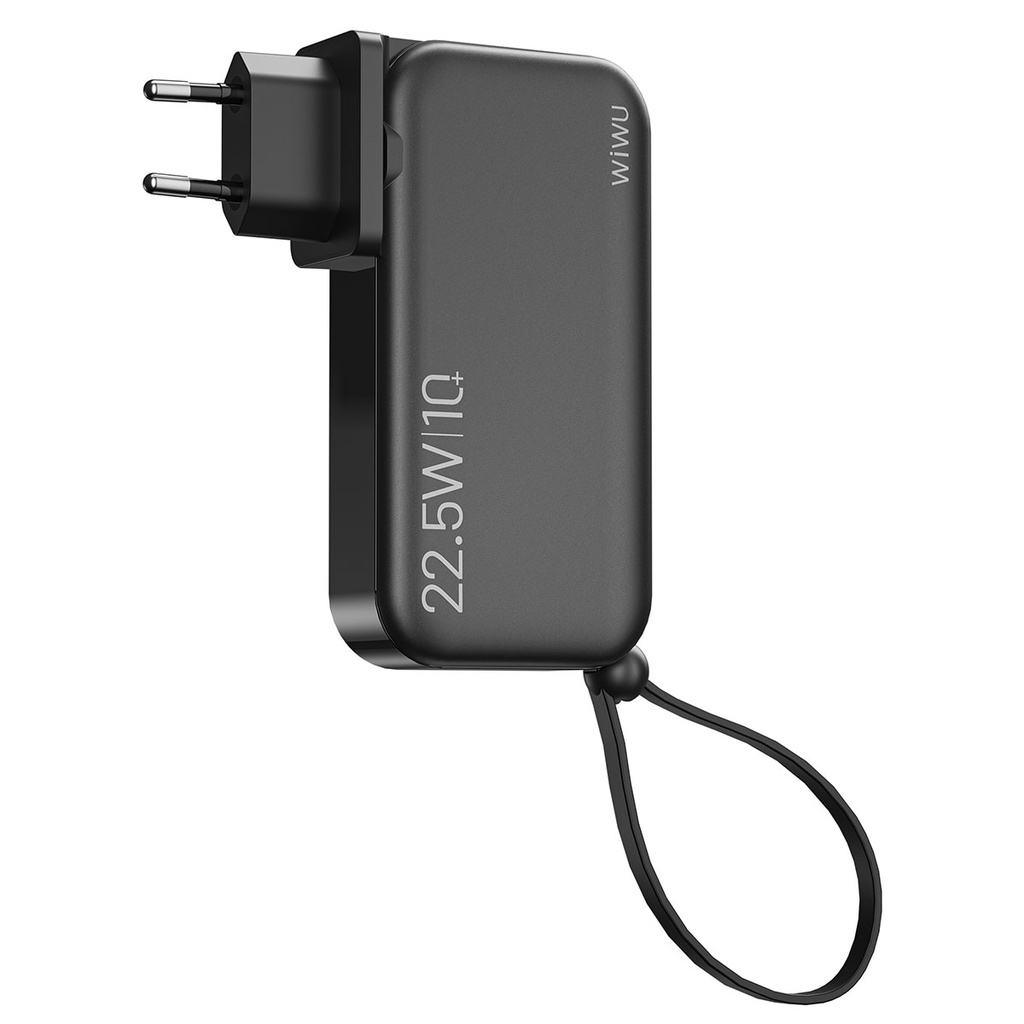 [RNZ-TA86453] Wiwu JC-23 Micro Type-C ve Lightning Kablolu Şarj Göstergeli PD Powerbank 22.5W 10000mAh