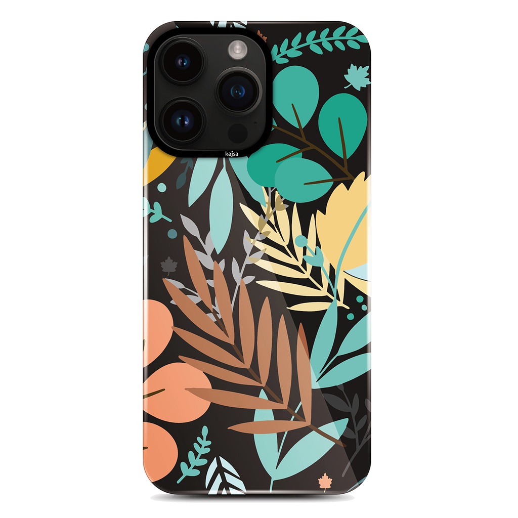 [RNZ-TA86435] Apple iPhone 14 Pro Max Uyumlu Kılıf HD Desenli Kajsa Shield Plus Flower Graphic Serisi Kapak (Siyah)