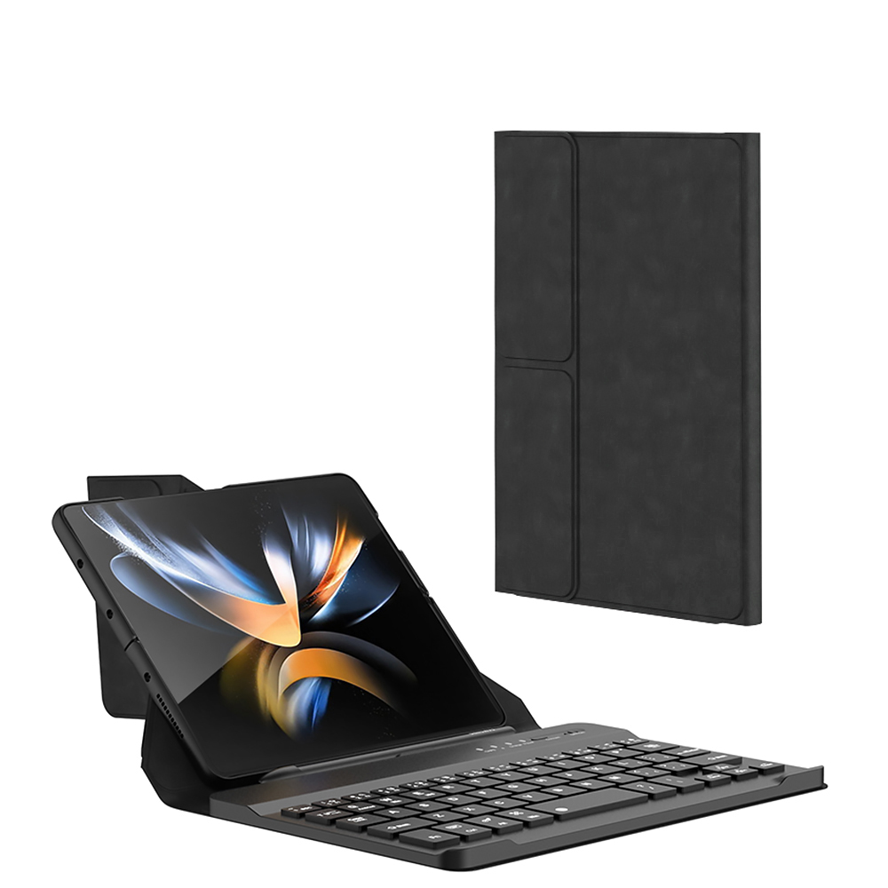 [RNZ-TA86230] Samsung Galaxy Z Fold 2 Uyumlu Kılıf Standlı Klavyeli Kalem Bölmeli Zore Kıpta Klavyeli Kılıf