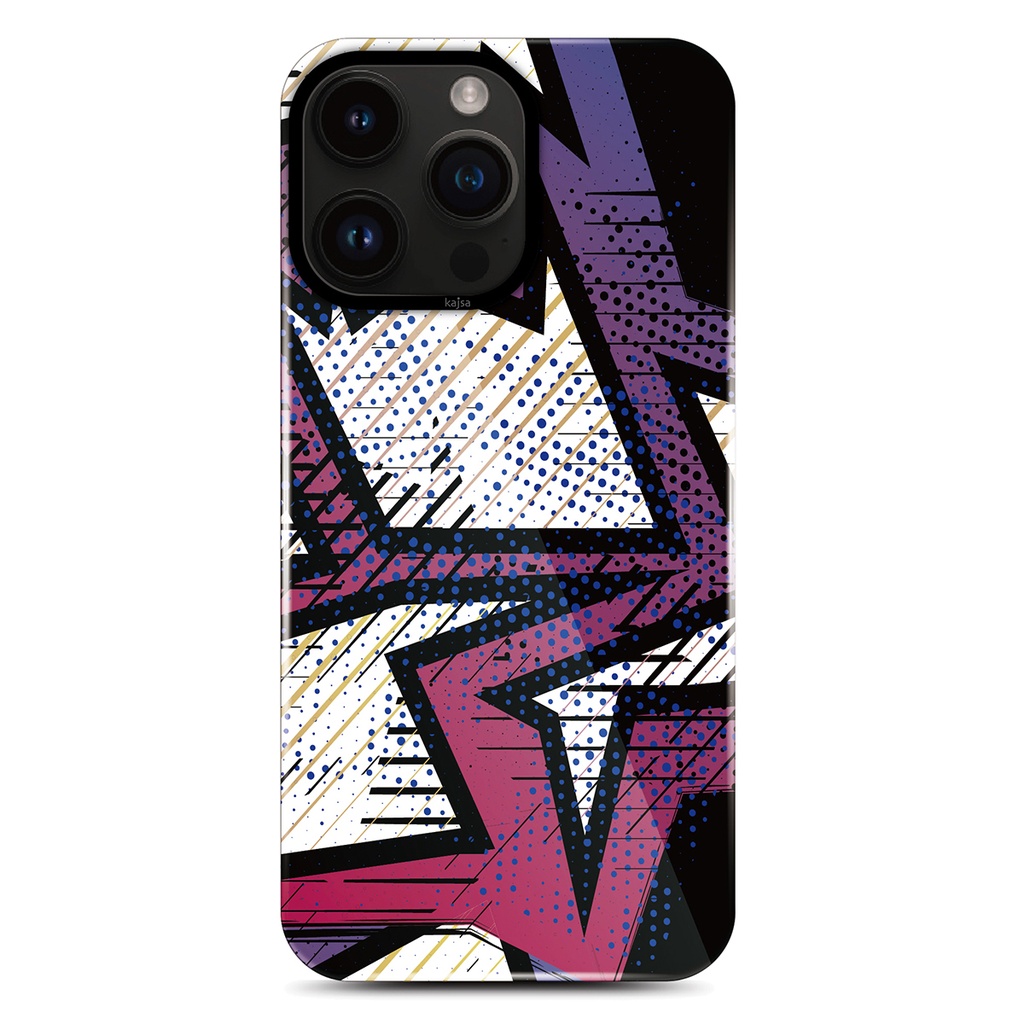Apple iPhone 14 Pro Max Uyumlu Kılıf HD Desenli Kajsa Shield Plus Grafiti Serisi Kapak