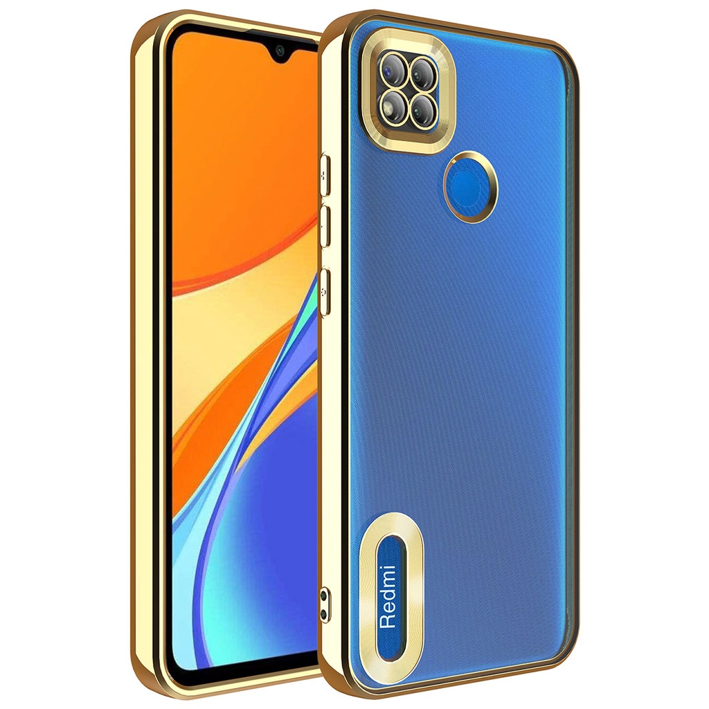 Xiaomi Redmi 10A Uyumlu Kılıf Kamera Korumalı Logo Gösteren Zore Omega Kapak