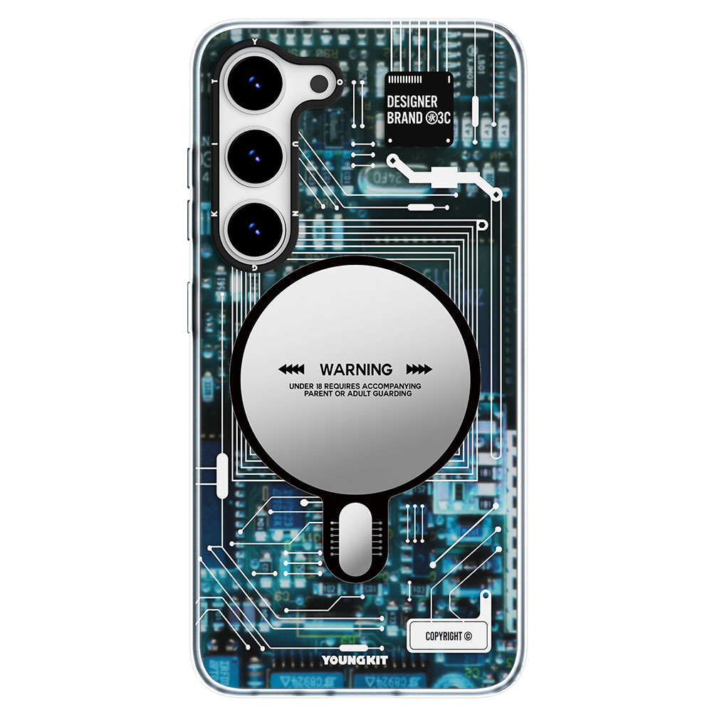 Samsung Galaxy S23 Plus Uyumlu Kılıf M-safe Şarj Özellikli YoungKit Technology Serisi Kapak