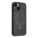 Apple iPhone 14 Plus Uyumlu Kılıf Wiwu ZMM-010 M-safe Şarj Özellikli Parmak İzi Bırakmayan Mat Transparan Standlı Kapak