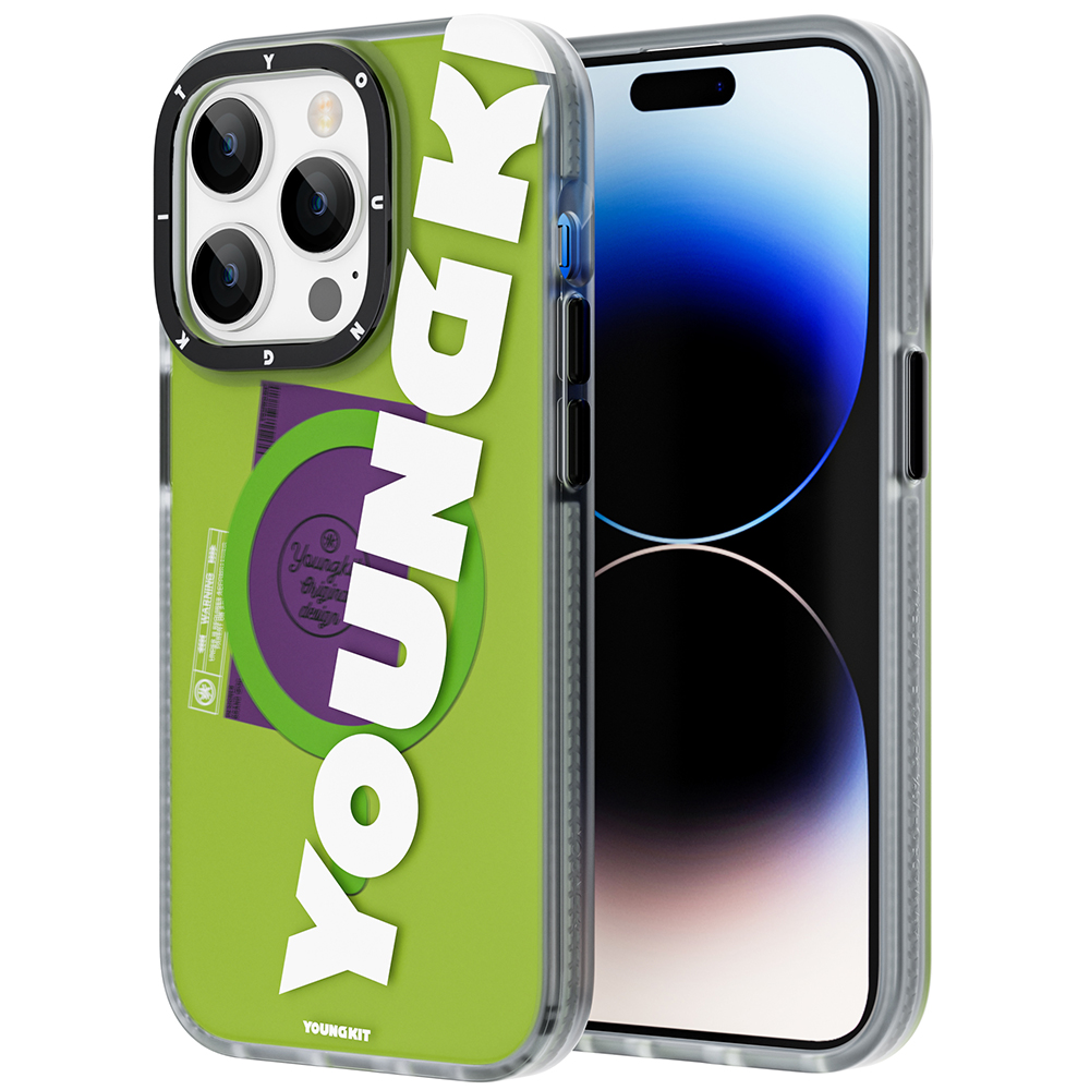 Apple iPhone 14 Pro Max Uyumlu Kılıf M-safe Şarj Özellikli Youngkit Binfen Serisi Yazı Temalı Kapak