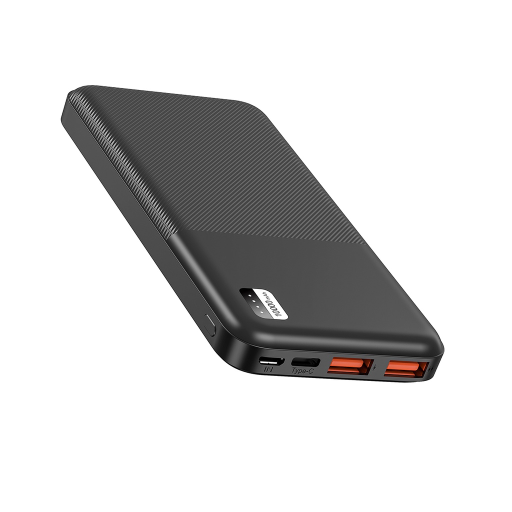 [RNZ-TA86770] Xipin PX721 Hızlı Şarj Özellikli LED Işık Göstergeli Dual USB Taşınabilir Powerbank 10000mAh (Siyah)