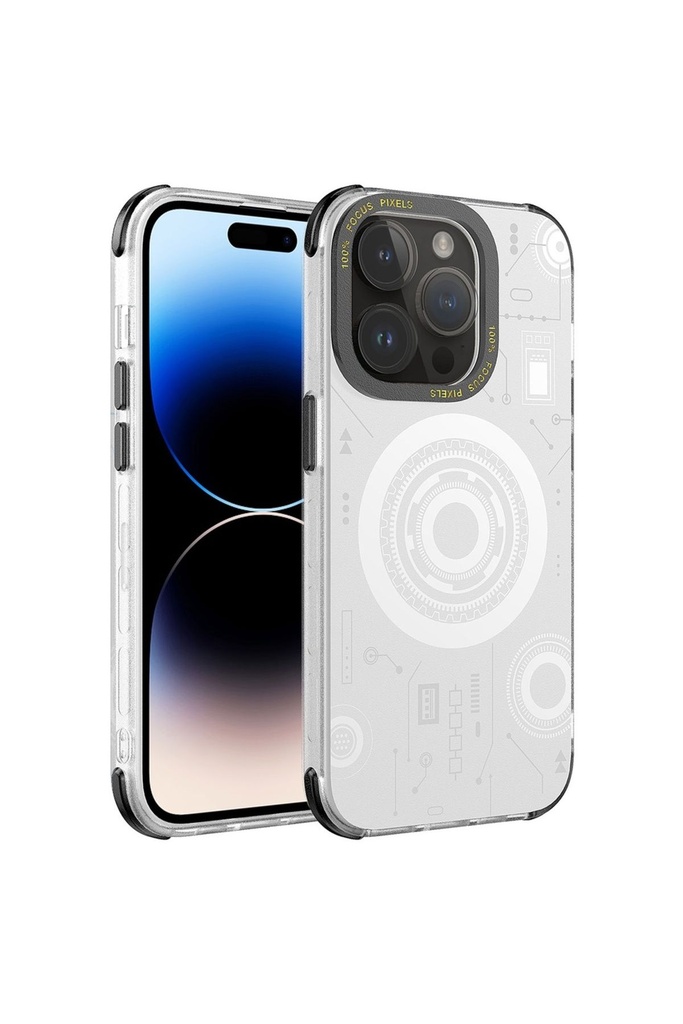 Apple iPhone 14 Pro Max Uyumlu Kılıf Zore Wireless Şarj Özellikli Desenli Hot Kapak
