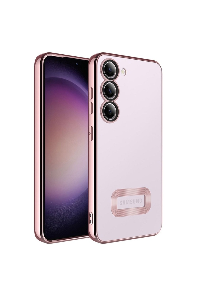 Samsung Galaxy S23 Uyumlu Kılıf Kamera Korumalı Logo Gösteren Zore Omega Kapak