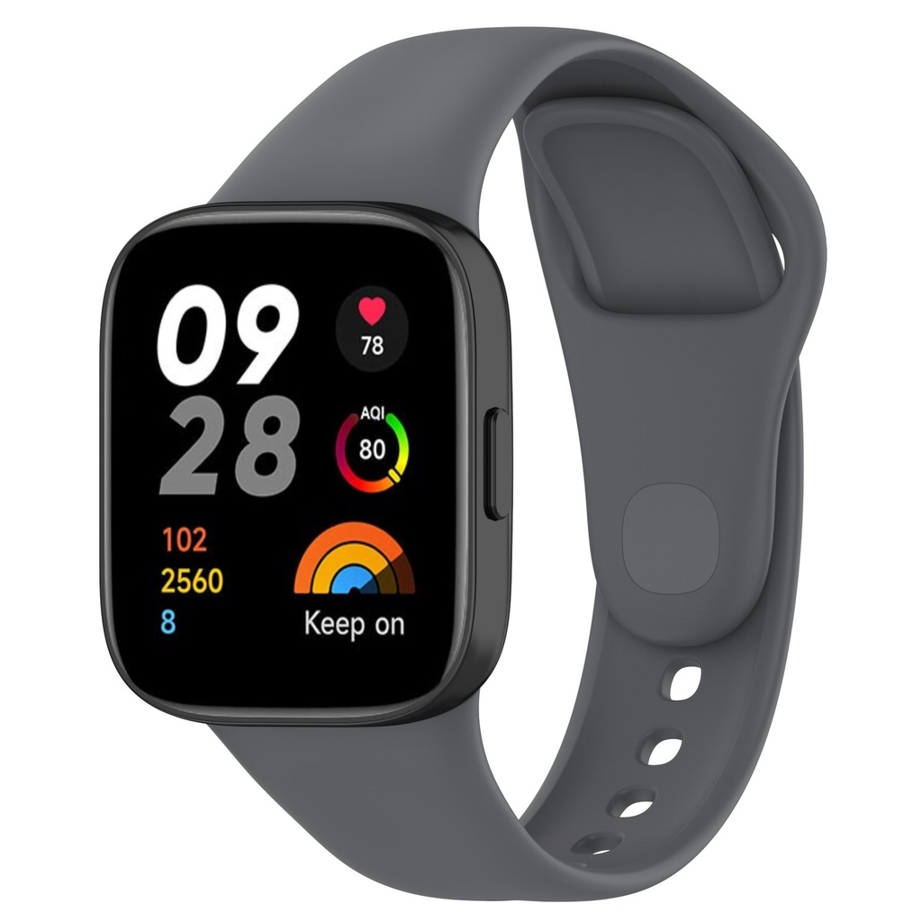 Xiaomi Redmi Watch 3 Uyumlu Kordon Silikon Spor Görünümlü Yumuşak Zore KRD-81 Kayış