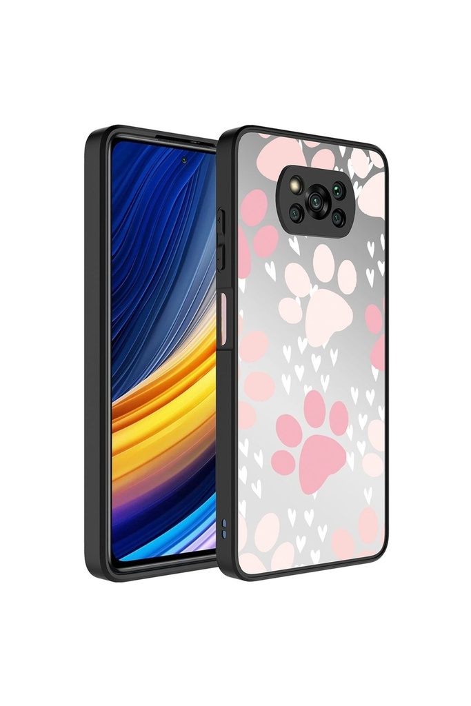 Xiaomi Poco X3 Uyumlu Kılıf Aynalı Desenli Kamera Korumalı Parlak Zore Mirror Kapak
