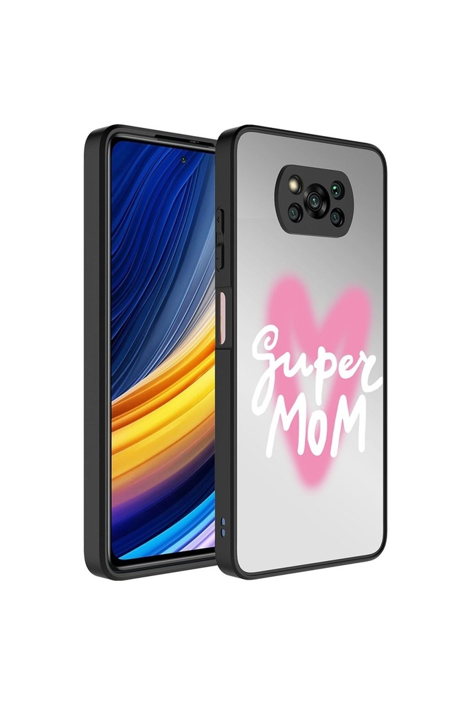 Xiaomi Poco X3 Uyumlu Kılıf Aynalı Desenli Kamera Korumalı Parlak Zore Mirror Kapak