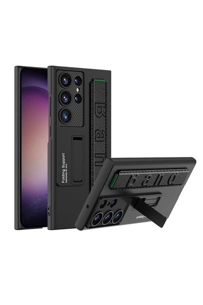 Samsung Galaxy S23 Ultra Uyumlu Kılıf Standlı El Tutacaklı Zore Band Kapak