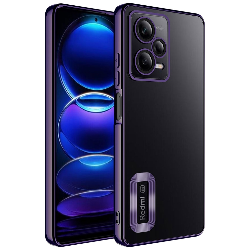 Xiaomi Redmi Note 12 Pro 5G Uyumlu Kılıf Kamera Korumalı Logo Gösteren Zore Omega Kapak