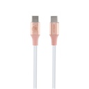 Guess Orjinal Lisanslı 4G ve Yazı Logolu Aydınlatmalı Kablo Ucu Hızlı Şarj Özellikli Type-C To Type-C PD Kablo 3A 1.5m
