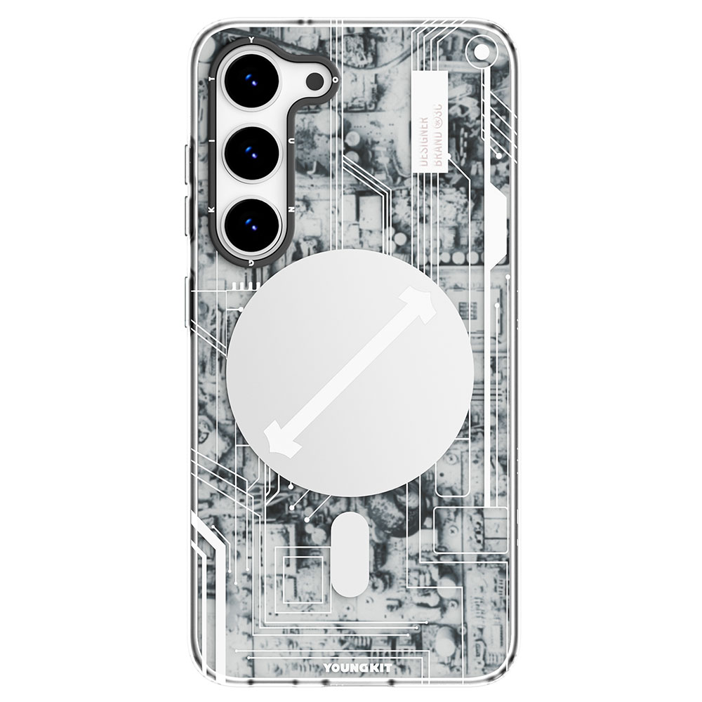 Samsung Galaxy S23 Uyumlu Kılıf M-safe Şarj Özellikli YoungKit Technology Serisi Kapak