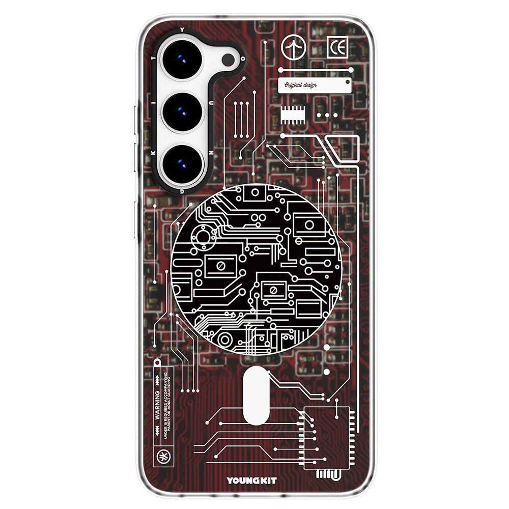 Samsung Galaxy S23 Uyumlu Kılıf M-safe Şarj Özellikli YoungKit Technology Serisi Kapak