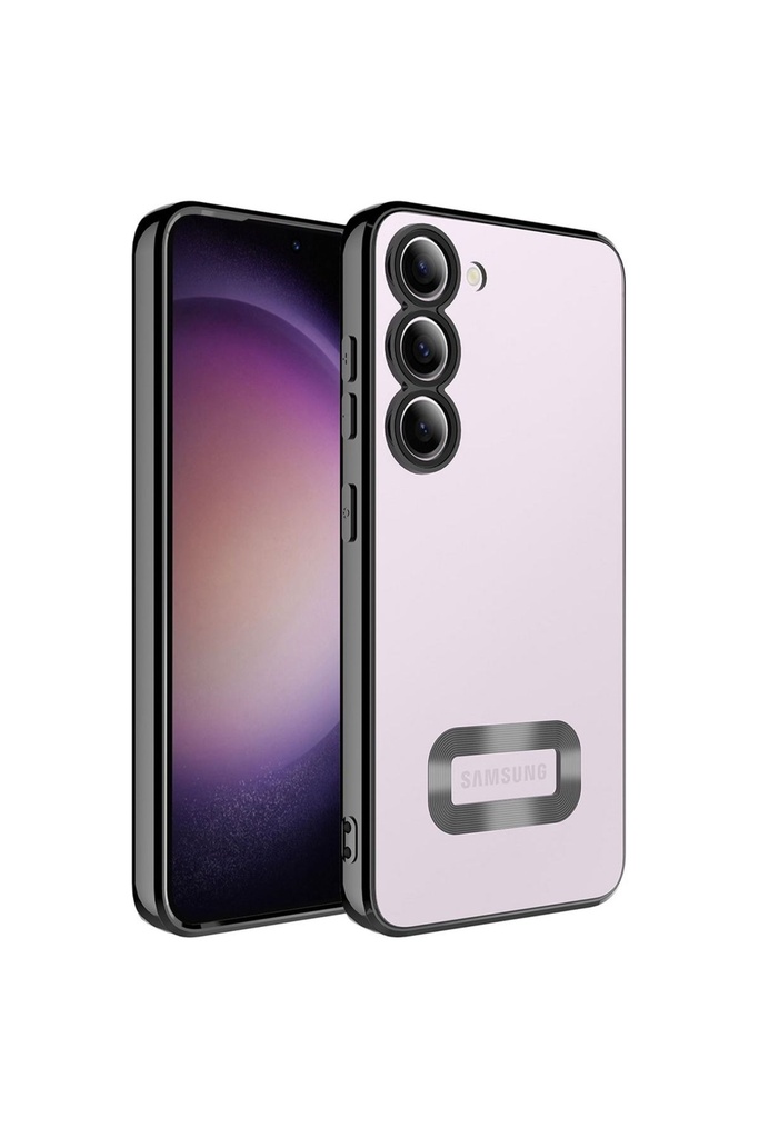[RNZ-TA87003] Samsung Galaxy S23 Plus Uyumlu Kılıf Kamera Korumalı Logo Gösteren Zore Omega Kapak (Siyah)