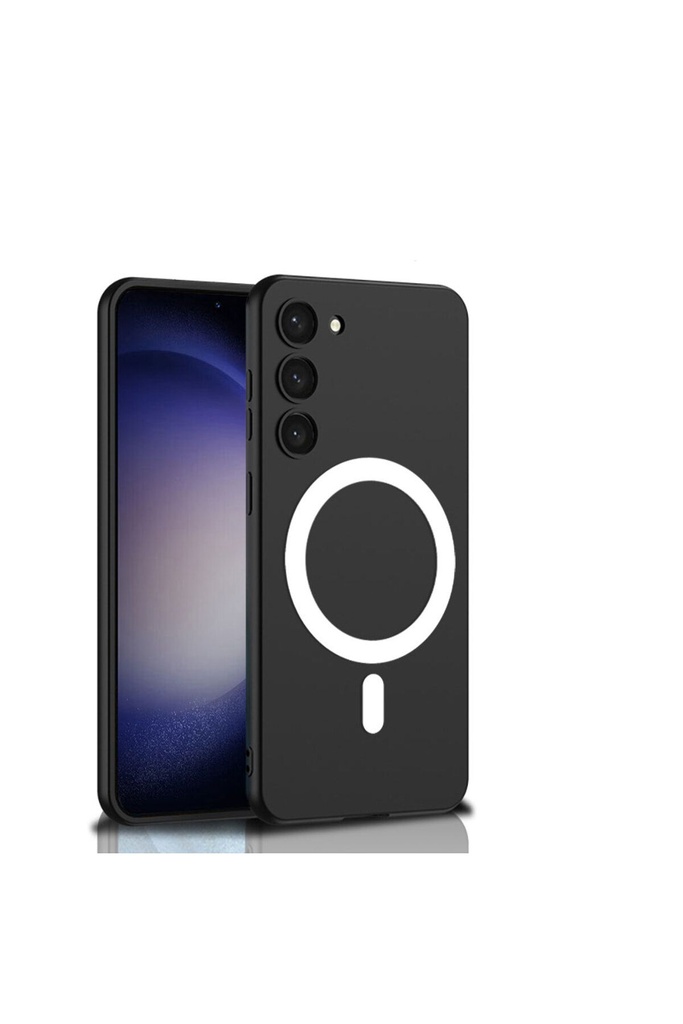 Samsung Galaxy S23 Uyumlu Kılıf Wireless Şarj Özellikli Zore Kıpta M-safe Silikon Kapak