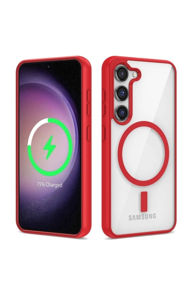 Samsung Galaxy S22 Uyumlu Kılıf M-safe Wireless Şarj Özellikli Silikon Zore Ege Kapak