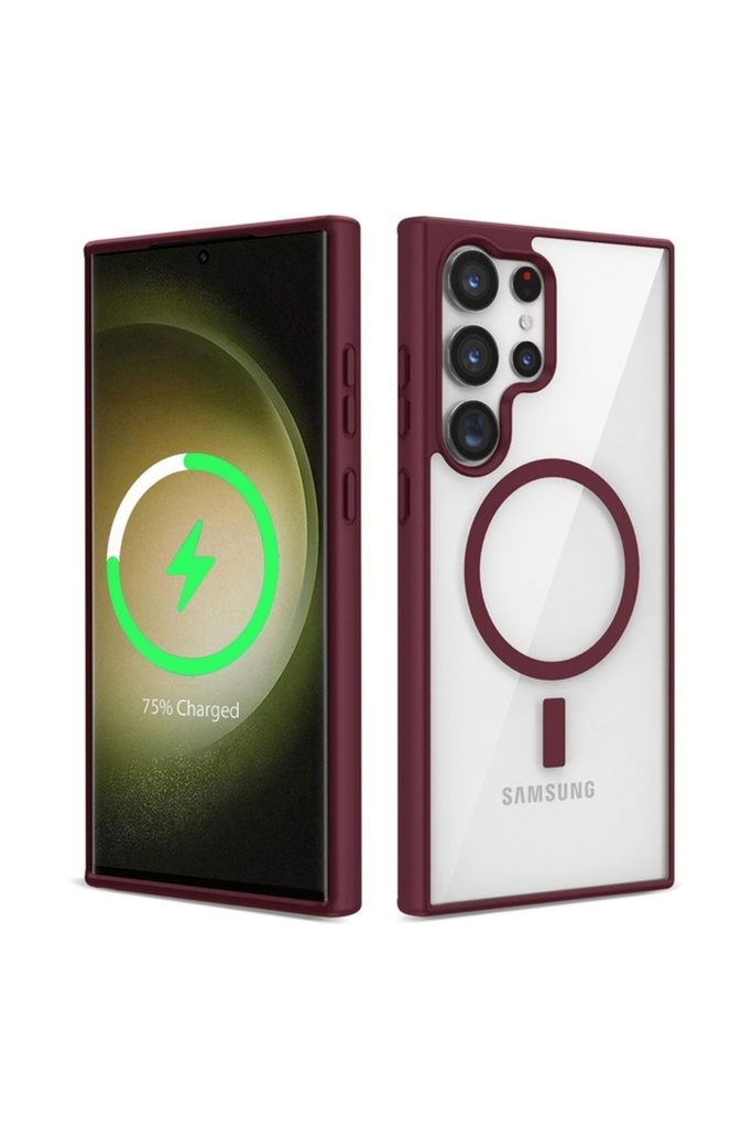 Samsung Galaxy S22 Ultra Uyumlu Kılıf M-safe Wireless Şarj Özellikli Silikon Zore Ege Kapak