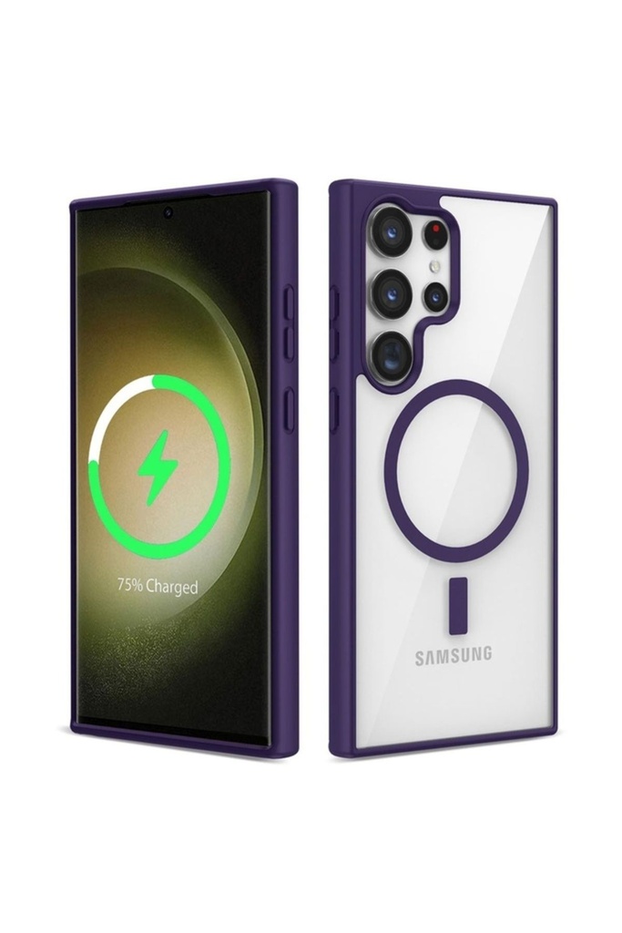 Samsung Galaxy S22 Ultra Uyumlu Kılıf M-safe Wireless Şarj Özellikli Silikon Zore Ege Kapak