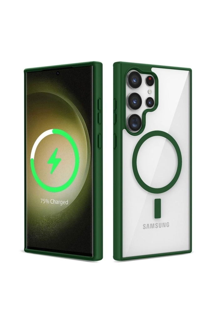 Samsung Galaxy S22 Ultra Uyumlu Kılıf M-safe Wireless Şarj Özellikli Silikon Zore Ege Kapak