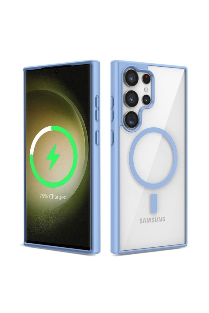 Samsung Galaxy S23 Ultra Uyumlu Kılıf M-safe Wireless Şarj Özellikli Silikon Zore Ege Kapak