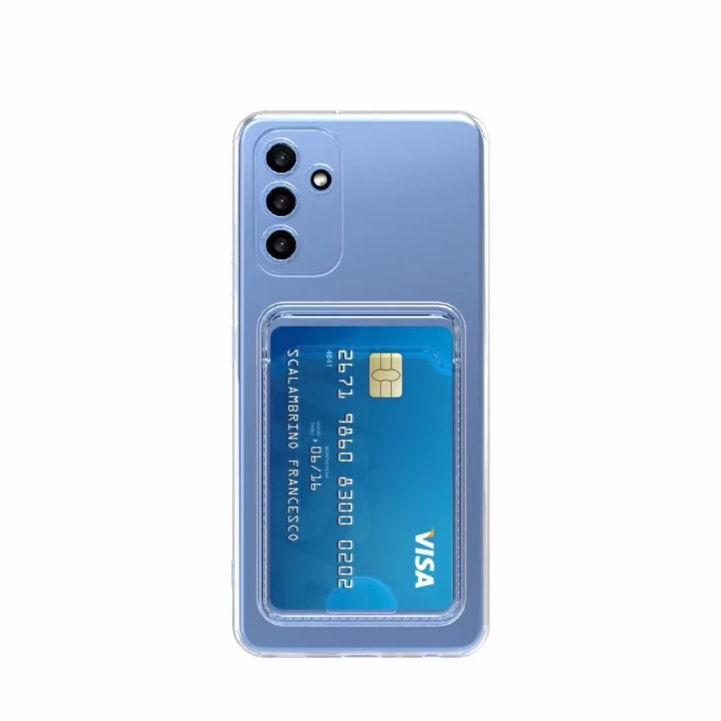 [RNZ-TA87233] Samsung Galaxy A54 Uyumlu Kılıf Kartlıklı Şeffaf Zore Setra Clear Silikon Kapak