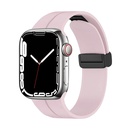 Apple Watch 7 41mm Uyumlu Kordon Silikon Metal Mıknatıslı Toka Zore KRD-84 Kayış