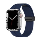 Apple Watch 7 45mm Uyumlu Kordon Silikon Metal Mıknatıslı Toka Zore KRD-84 Kayış