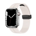 Apple Watch 7 45mm Uyumlu Kordon Silikon Metal Mıknatıslı Toka Zore KRD-84 Kayış