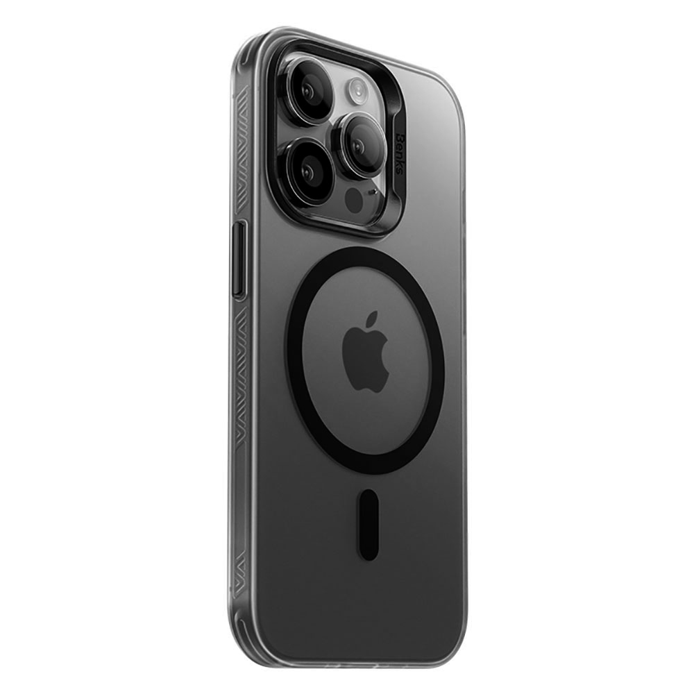 [RNZ-TA87289] Apple iPhone 14 Pro Uyumlu Kılıf M-safe Şarj Özellikli Benks Lucid Armor Kapak (Siyah)