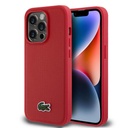 Apple iPhone 14 Pro Uyumlu Kılıf Lacoste Orjinal Lisanslı PU Pike Desenli Arka Yüzey İkonik Timsah Dokuma Logolu Kapak