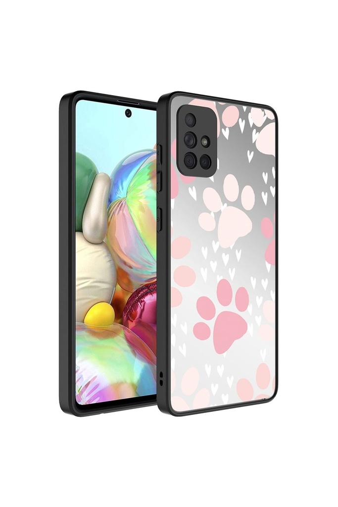 Samsung Galaxy A71 Uyumlu Kılıf Aynalı Desenli Kamera Korumalı Parlak Zore Mirror Kapak