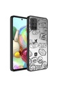 Samsung Galaxy A71 Uyumlu Kılıf Aynalı Desenli Kamera Korumalı Parlak Zore Mirror Kapak