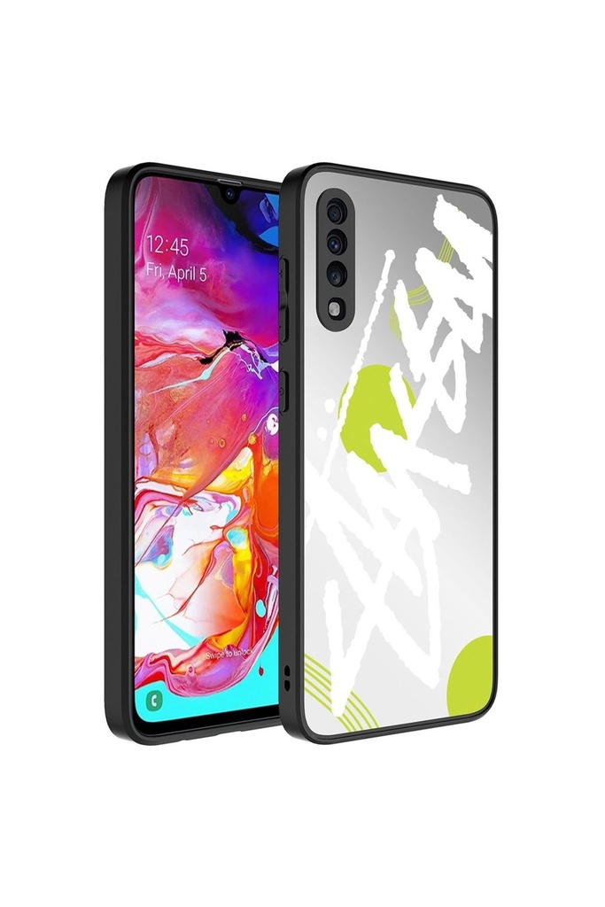 Samsung Galaxy A50 Uyumlu Kılıf Aynalı Desenli Kamera Korumalı Parlak Zore Mirror Kapak