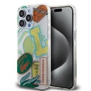 Apple iPhone 15 Pro Max Uyumlu Kılıf Lacoste Orjinal Lisanslı M-safe Şarj Özellikli Çift Katmanlı Yamalar Desenli Kapak