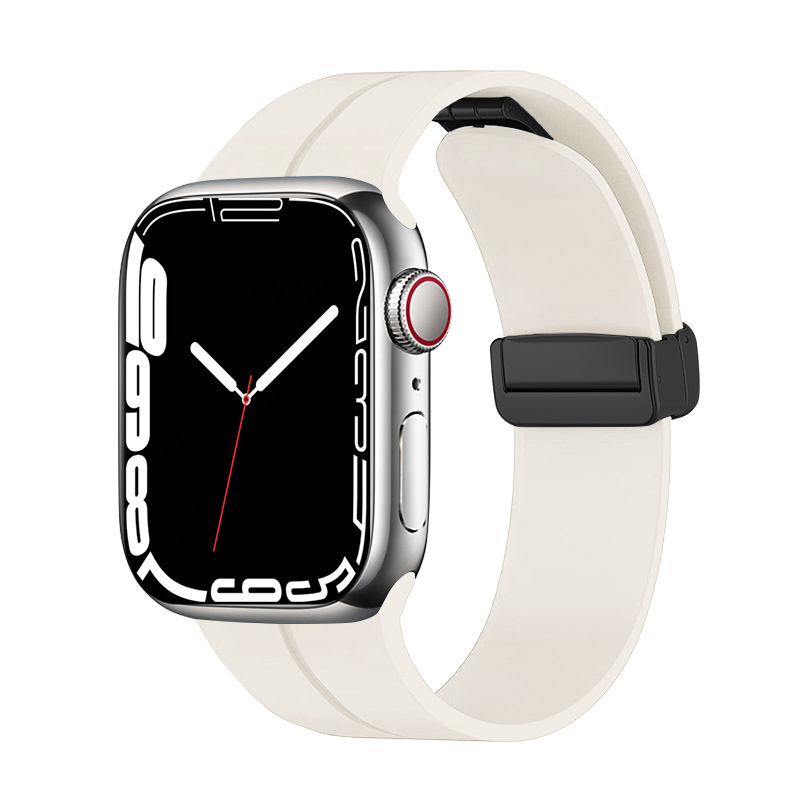Apple Watch 40mm Uyumlu Kordon Silikon Metal Mıknatıslı Toka Zore KRD-84 Kayış