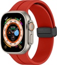 Apple Watch Ultra 49mm Uyumlu Kordon Silikon Metal Mıknatıslı Toka Zore KRD-84 Kayış