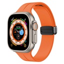 Apple Watch Ultra 49mm Uyumlu Kordon Silikon Metal Mıknatıslı Toka Zore KRD-84 Kayış