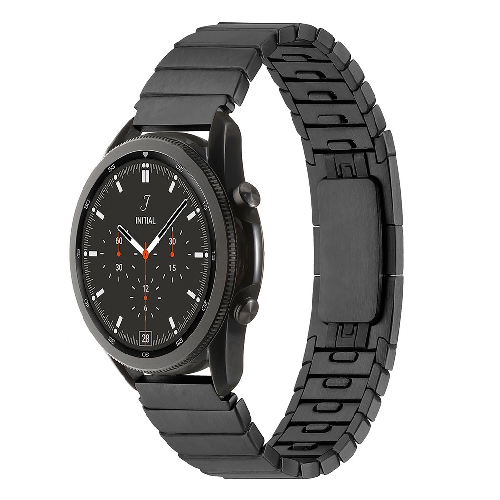 [RNZ-TA87486] Samsung Gear S3 22mm Uyumlu Kordon Paslanmaz Çelik Luxury Zore KRD-82 Kayış (Siyah)