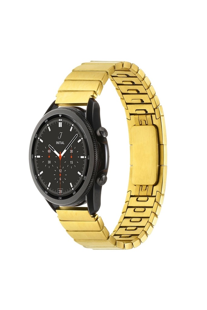 Samsung Galaxy Watch 46mm Uyumlu 22mm Kordon Paslanmaz Çelik Luxury Zore KRD-82 Kayış