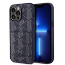 Apple iPhone 15 Pro Uyumlu Kılıf Lacoste Orjinal Lisanslı M-safe Şarj Özellikli PU Deri Görünümlü Kartlıklı Karışık Monogram Desenli Kapak