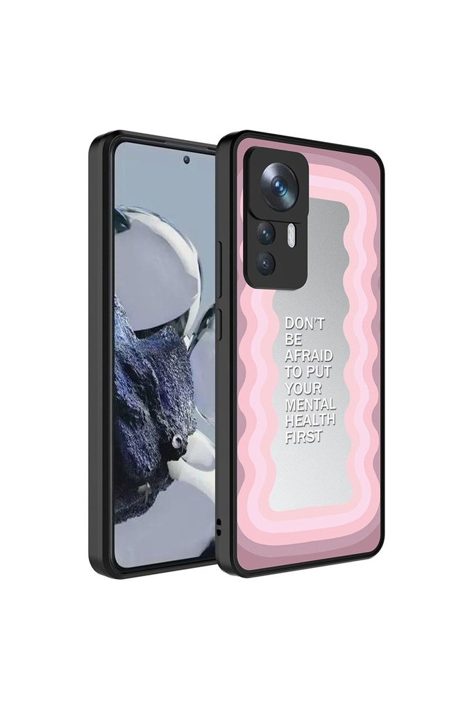 Xiaomi Mi 12T Uyumlu Kılıf Aynalı Desenli Kamera Korumalı Parlak Zore Mirror Kapak
