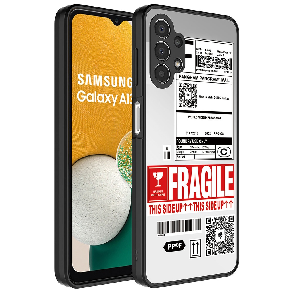 Samsung Galaxy A13 4G Uyumlu Kılıf Aynalı Desenli Kamera Korumalı Parlak Zore Mirror Kapak